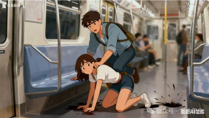 女子蹲坐车厢被摔倒男子压骨折，起诉地铁索赔27万，法院判了